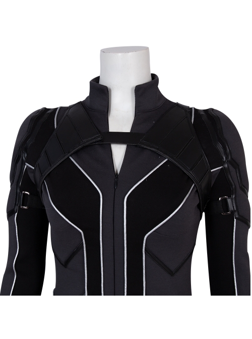 Black Widow Natasha Romanoff Black Battle Suit Halloween Cosplay Costume Full Set