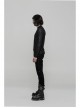 Black Jacquard Print Long Sleeves Tight Gothic T-Shirt