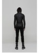 Black Jacquard Print Long Sleeves Tight Gothic T-Shirt