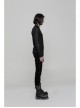 Black Jacquard Print Long Sleeves Tight Gothic T-Shirt
