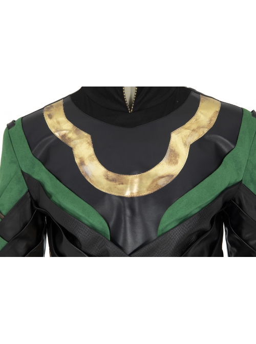 TV Drama Loki Armor Battle Suit Upgrade Version Halloween Cosplay Costume Set