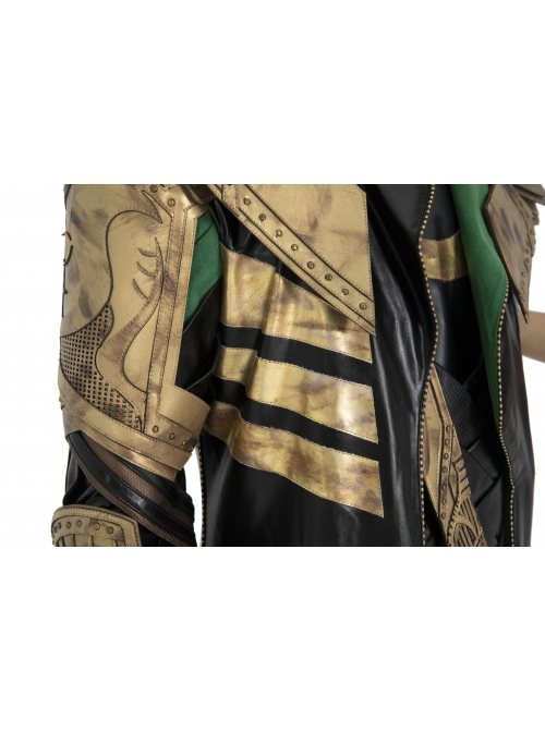 TV Drama Loki Armor Battle Suit Upgrade Version Halloween Cosplay Costume Set