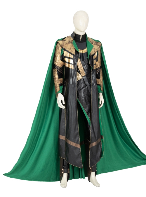 TV Drama Loki Armor Battle Suit Upgrade Version Halloween Cosplay Costume Set