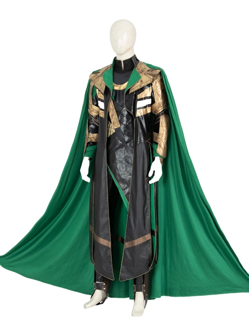 TV Drama Loki Armor Battle Suit Upgrade Version Halloween Cosplay Costume Set
