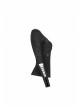 Front Chest Metal Ring Hasp Long Sleeve Hollow-Out Lace-Up Black Punk Knit T-Shirt