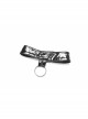 Dark Pattern Knit Metal Ring Choker Front Collar Fork Lace-Up Black Punk Vest