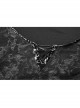 Dark Pattern Knit Metal Ring Choker Front Collar Fork Lace-Up Black Punk Vest