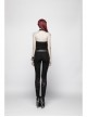 Black Broken Holes Metal Chain Halter Punk Knit Vest