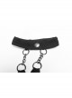 Black Broken Holes Metal Chain Halter Punk Knit Vest