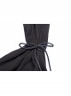 Front Chest Frill Lantern Sleeves Lace-Up Black Punk Halter Handmade Inkjet Blouse