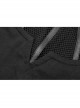 Small High Collar Off-Shoulder Splice Mesh Flare Sleeve Black Punk Knit T-Shirt
