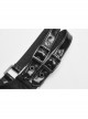 Metal Buckle Patent-Leather Straps Front Zipper Waist Hollowed-Out Ribbon Black Punk Tight Vest