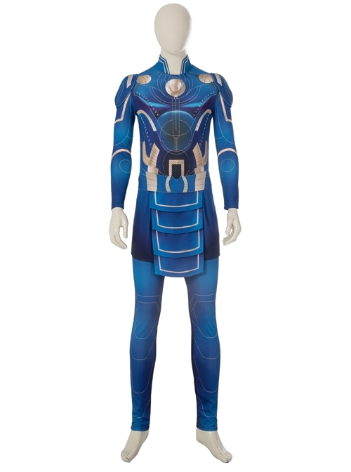 Eternals Ikaris Blue Battle Suit Halloween Cosplay Costume Full Set