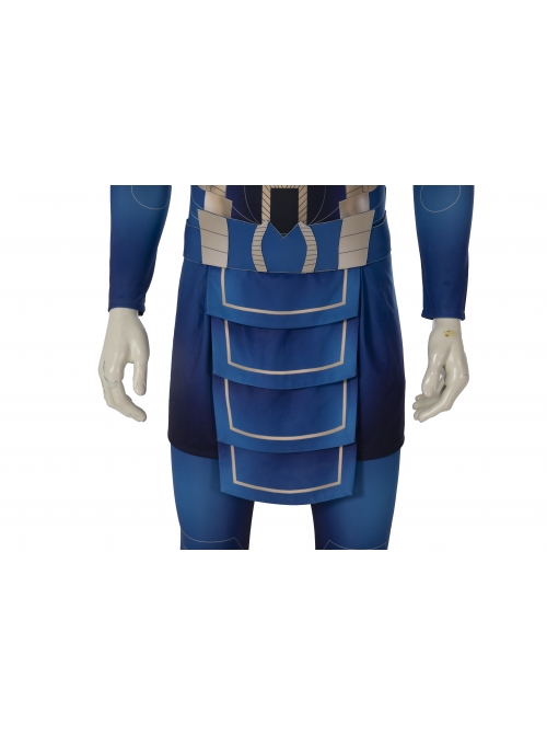 Eternals Ikaris Blue Battle Suit Halloween Cosplay Costume Full Set