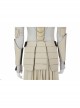Eternals Thena Beige Battle Suit Halloween Cosplay Costume Bodysuit Set Without Shoes