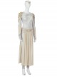 Eternals Thena Beige Battle Suit Halloween Cosplay Costume Bodysuit Set Without Shoes
