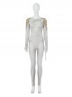 Eternals Thena Beige Battle Suit Halloween Cosplay Costume Bodysuit Set Without Shoes