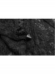 One-Word Collar Long Sleeves Black Gothic Transparent Lace T-Shirt