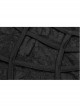 V-Neck Sagging Braided Belt Metal Pendant Hem Black Gothic Hooded Lace T-Shirt