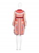 Wanda Vision Scarlet Witch Wanda Maximoff Halloween Cosplay Costume Striped Maternity Dress