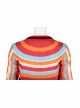 Wanda Vision Scarlet Witch Wanda Maximoff Halloween Cosplay Costume Striped Maternity Dress