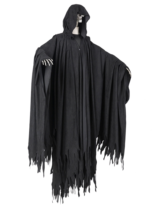 Harry Potter Dementor Halloween Cosplay Costume Black Cloak Full Set ...