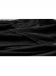 Collar Metal Rivet Long Sleeve Black Punk Hooded Knit T-Shirt