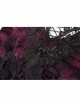 Lace High Collar Chest Hollow-Out Lace-Up Big Wave Hem Purple Gothic Flocking Network Knitting Vest