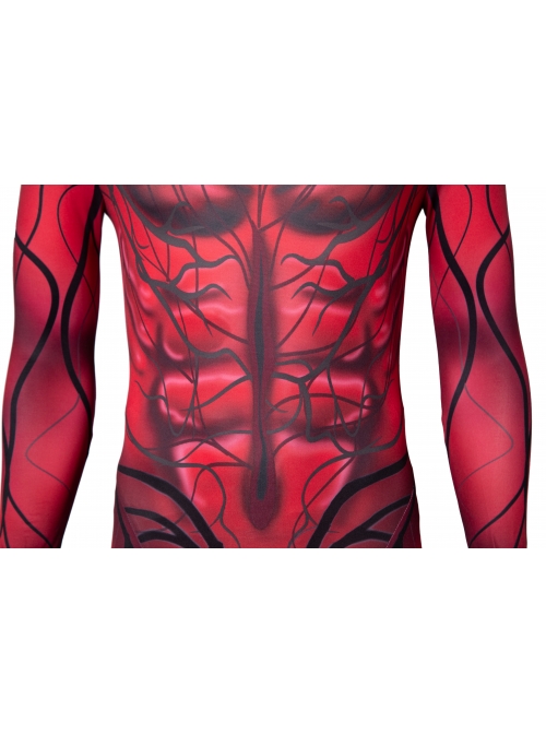 Venom Let There Be Carnage Carnage Cletus Kasady Halloween Cosplay Costume Red Bodysuit
