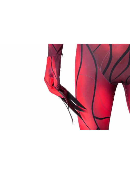 Venom Let There Be Carnage Carnage Cletus Kasady Halloween Cosplay Costume Red Bodysuit