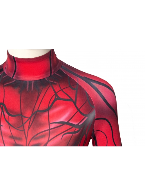 Venom Let There Be Carnage Carnage Cletus Kasady Halloween Cosplay Costume Red Bodysuit