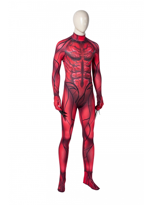 Venom Let There Be Carnage Carnage Cletus Kasady Halloween Cosplay Costume Red Bodysuit