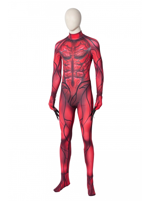 Venom Let There Be Carnage Carnage Cletus Kasady Halloween Cosplay Costume Red Bodysuit