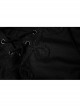 V-Neck Metal Eyelets Lace-Up Lantern Sleeve Black Gothic Shirt