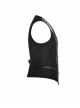 V-Neck Front Metal Hasp Back Waist Leather Hasp Black Punk Waistcoat