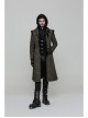 V-Neck Front Metal Hasp Back Waist Leather Hasp Black Punk Waistcoat