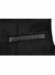 V-Neck Front Metal Hasp Back Waist Leather Hasp Black Punk Waistcoat