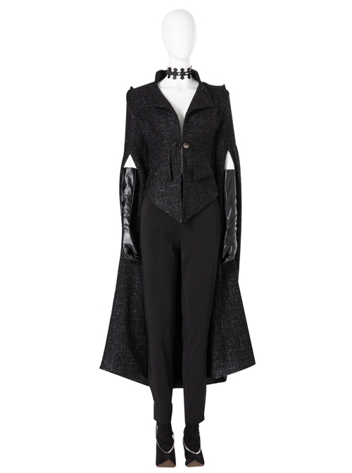 Cruella Black Windbreaker Suit Halloween Cosplay Costume Set