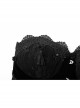 Off-Shoulder Front Lacey Lace Back Waist Lace-Up Black Gothic Weft Velveteen Corset