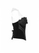 Off-Shoulder Front Lacey Lace Back Waist Lace-Up Black Gothic Weft Velveteen Corset