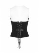 Off-Shoulder Front Lacey Lace Back Waist Lace-Up Black Gothic Weft Velveteen Corset