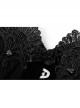Off-Shoulder Front Lacey Lace Back Waist Lace-Up Black Gothic Weft Velveteen Corset