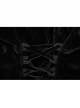Stand-Up Lace Collar Front Chest Retro Plate Flower Buckle Back Waist Lace-Up Lace Hem Black Gothic Long Coat
