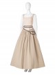 Sony Music Film Cinderella Halloween Cosplay Costume Beige Long Skirt Suit