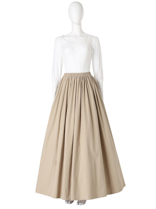 Sony Music Film Cinderella Halloween Cosplay Costume Beige Long Skirt Suit