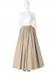 Sony Music Film Cinderella Halloween Cosplay Costume Beige Long Skirt Suit
