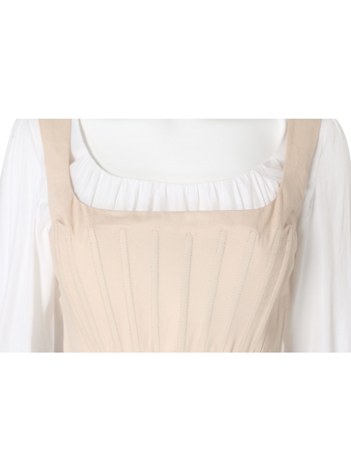 Sony Music Film Cinderella Halloween Cosplay Costume Beige Long Skirt Suit
