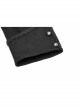 Front Metal Pattern Buckle Long Sleeve Sharp Corner Hem Black Gothic Shirt