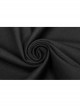 Front Metal Pattern Buckle Long Sleeve Sharp Corner Hem Black Gothic Shirt