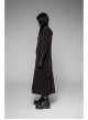 Stand-Up Collar Front Chest Flower Buckle Long Sleeve Brown Punk Twill Weft Velveteen Jacket